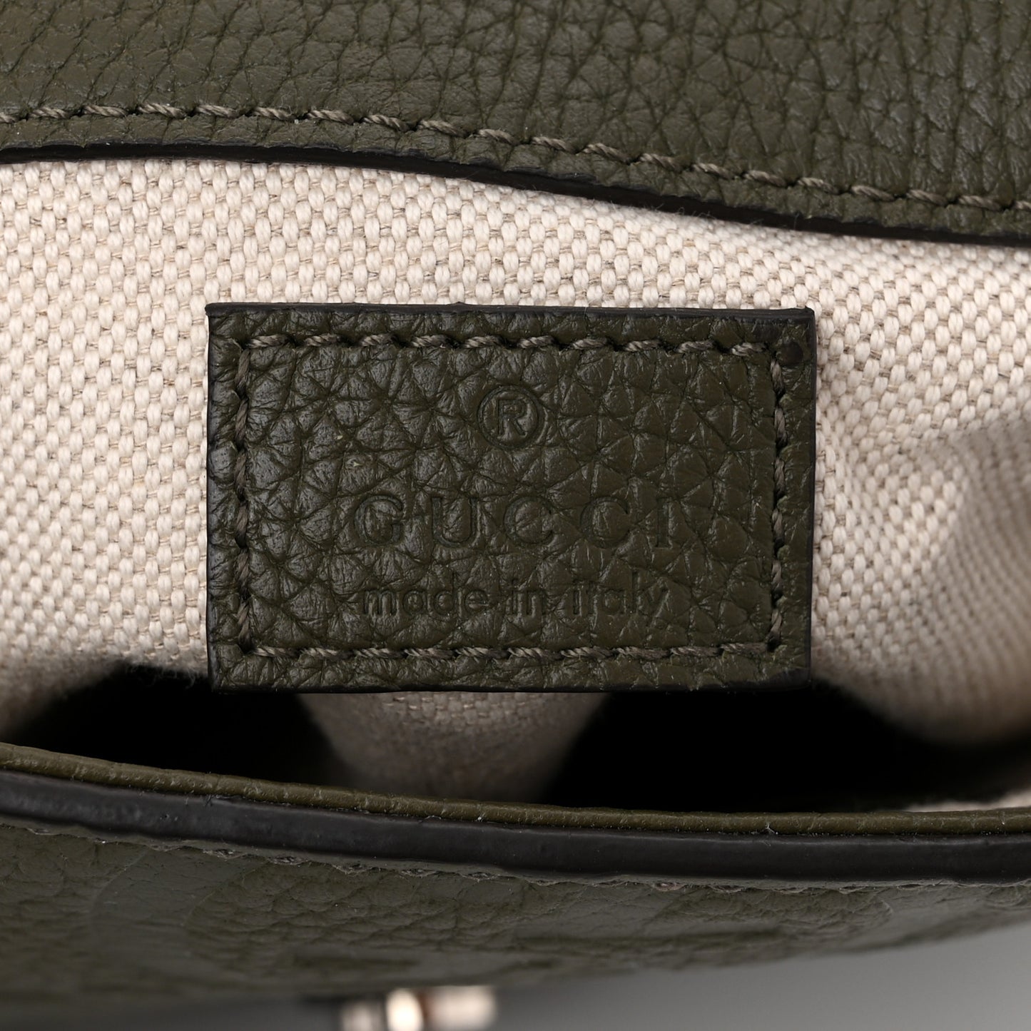 Piuma Calfskin Jumbo GG Embossed Small Messenger Bag Dark Green
