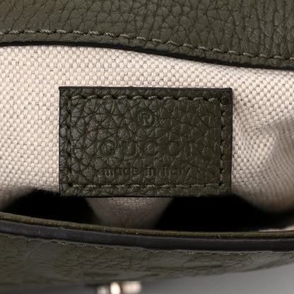 Gucci Piuma Calfskin Jumbo GG Embossed Small Messenger Bag Dark Green 6 of 11