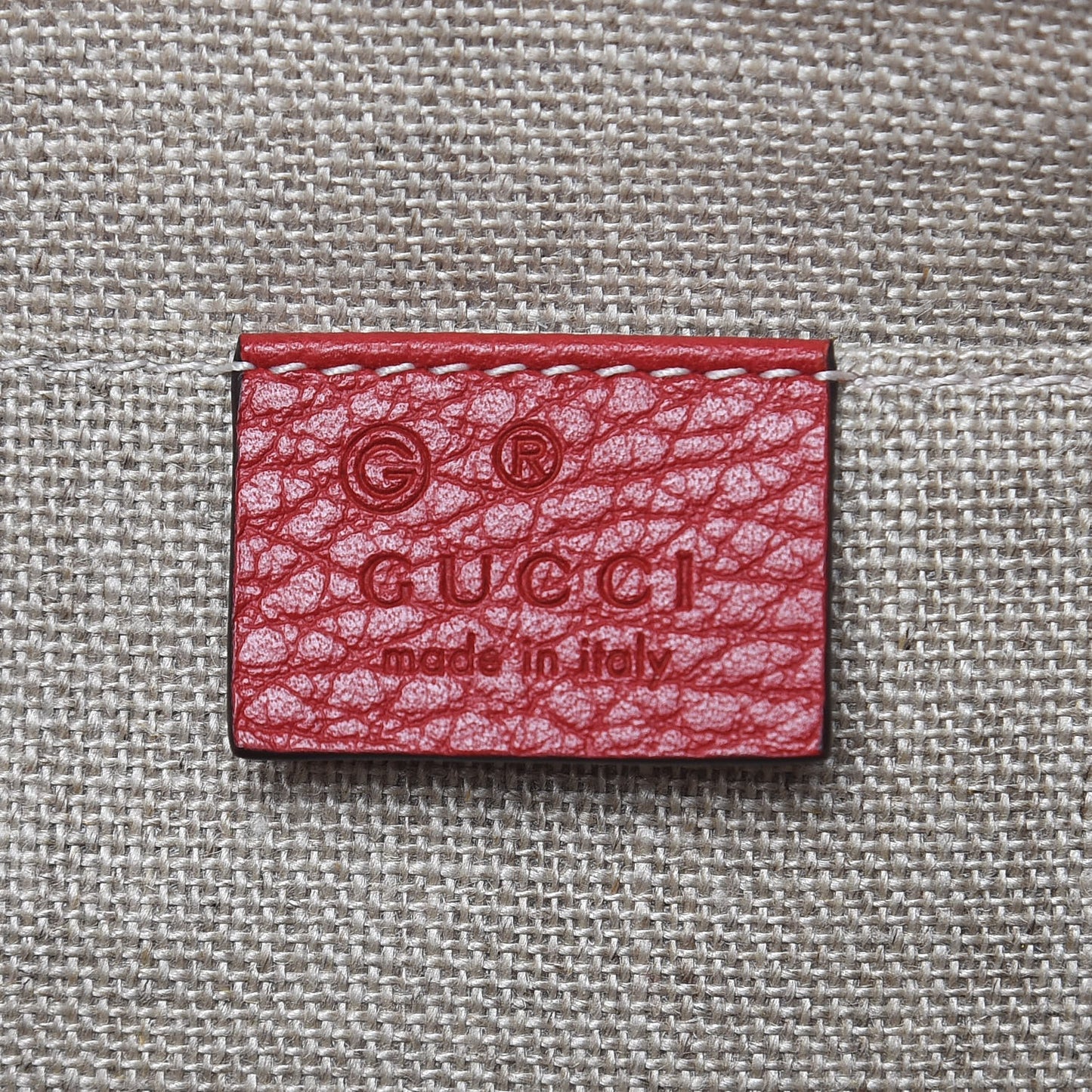 Calfskin Bamboo Clutch Red