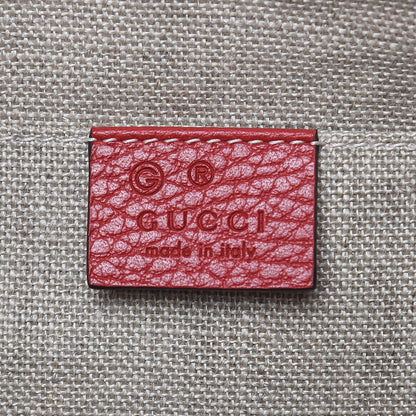 Gucci Calfskin Bamboo Clutch Red 6 of 9