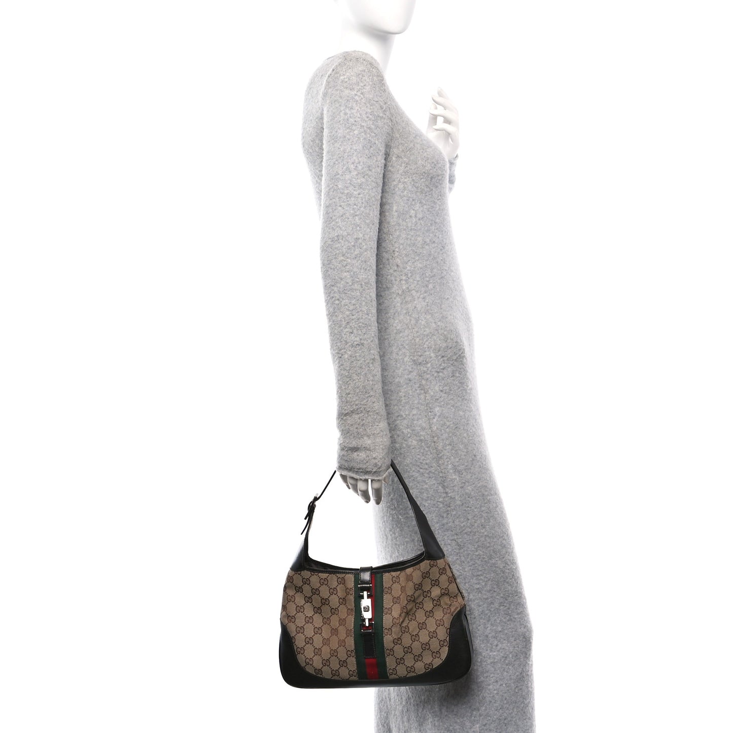 Monogram Web Jackie O Hobo Dark Brown