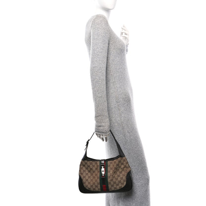 Gucci Monogram Web Jackie O Hobo Dark Brown 2 of 16