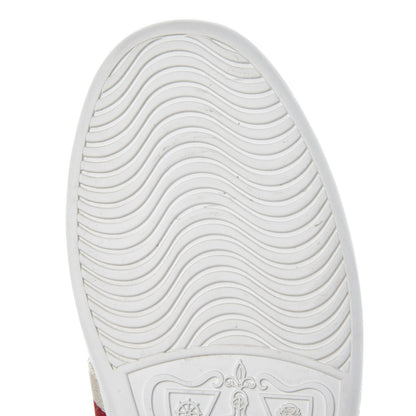 Gucci Calfskin Bee Star Embroidered Sylvie Web Ace Sneakers 40 White 9 of 10