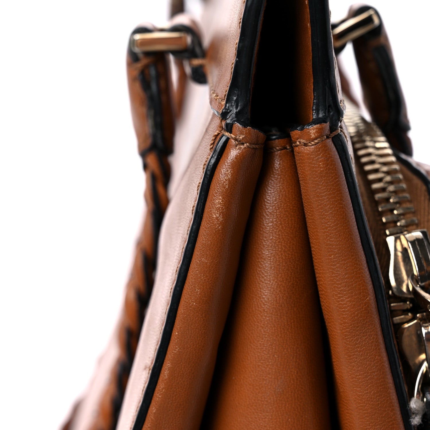 Valentino Garavani Vitello Lace Demetra Satchel Cognac 29 of 34