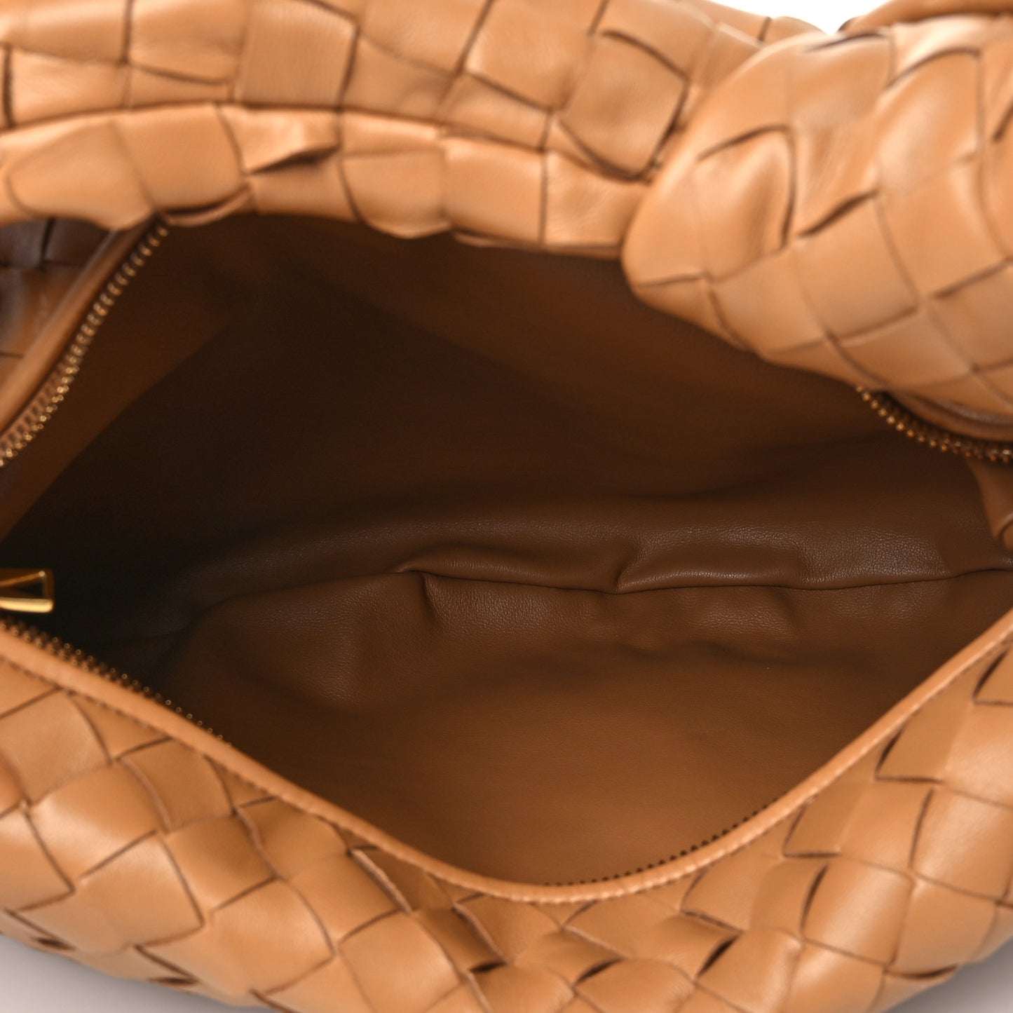 Nappa Intrecciato Teen Jodie Hobo Caramel