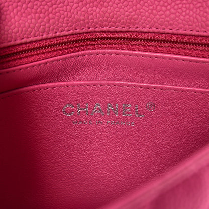 Chanel Iridescent Caviar Quilted Mini Square Flap Hot Pink 7 of 11