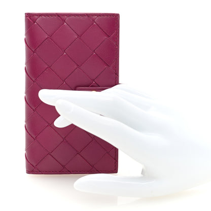 Bottega Veneta Nappa Intrecciato Key Holder Amaranto 2 of 6