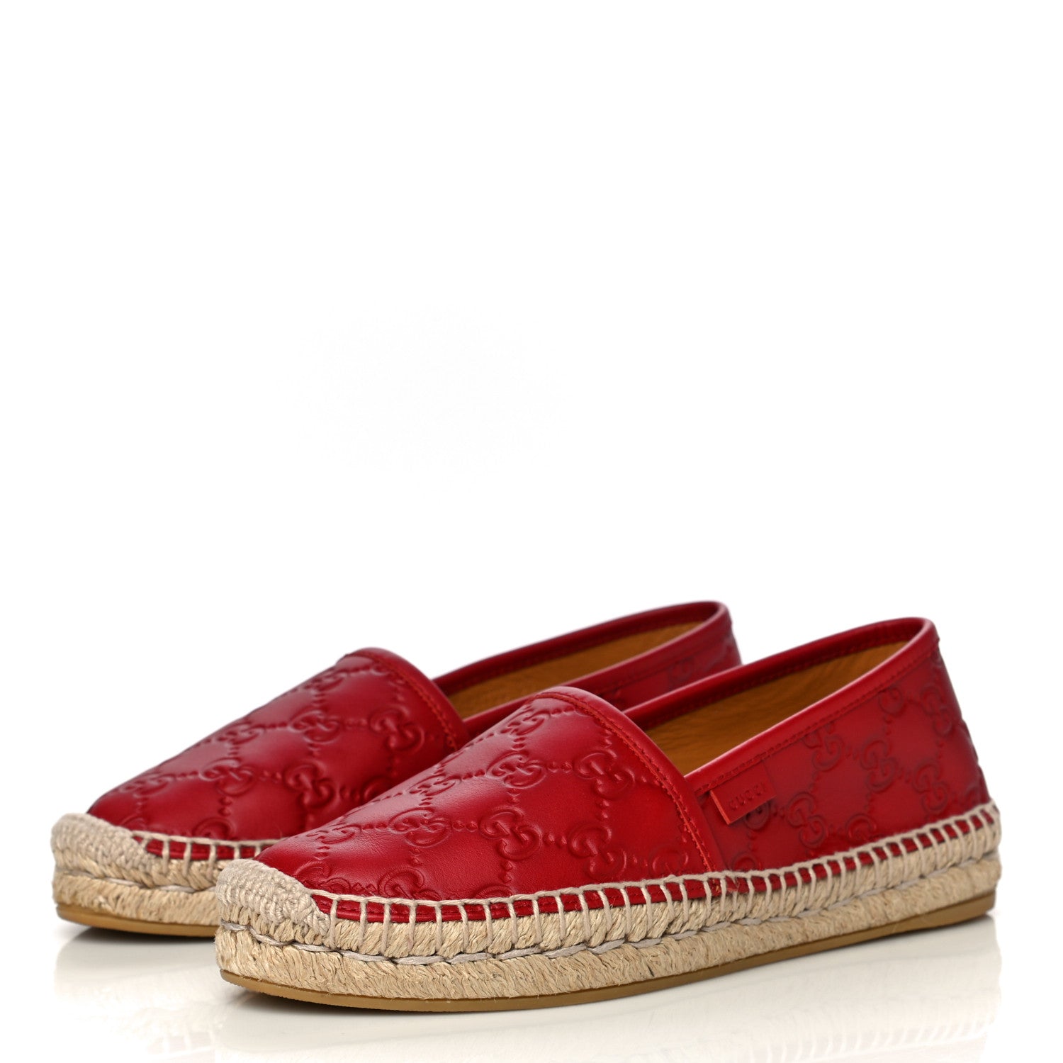 Gucci Guccissima Signature Espadrilles 36 Hibiscus Red 4 of 11