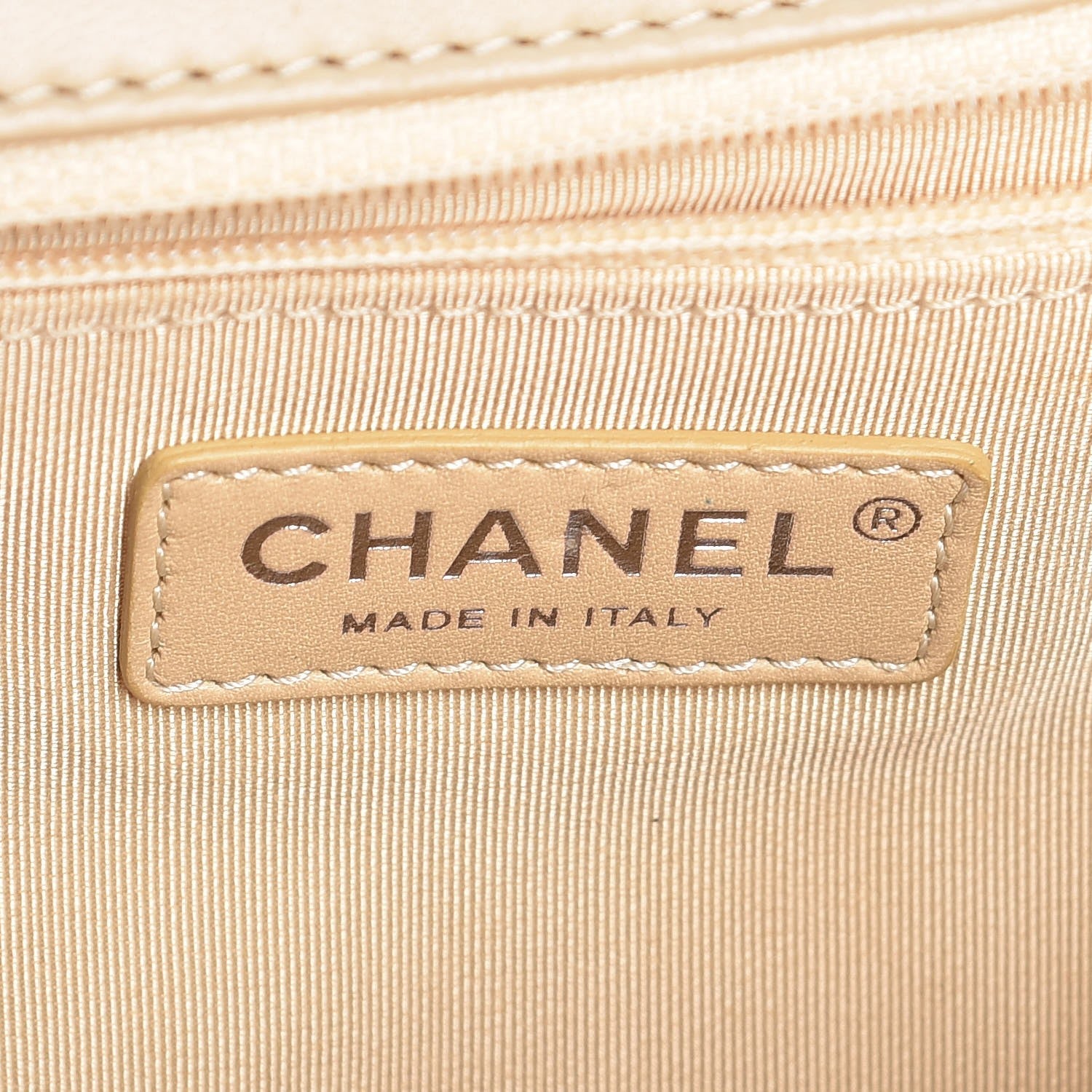 Chanel Lambskin Quilted Large Boy Flap Light Beige Dark Beige 6 of 15