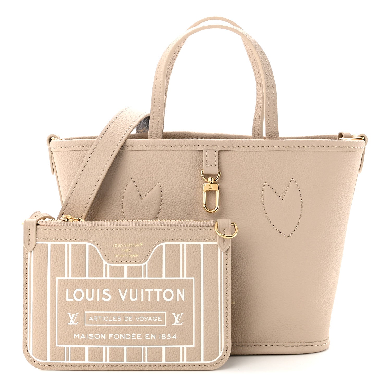 Louis Vuitton Monogram Neverfull Inside Out Bandouliere BB Limestone 4 of 18