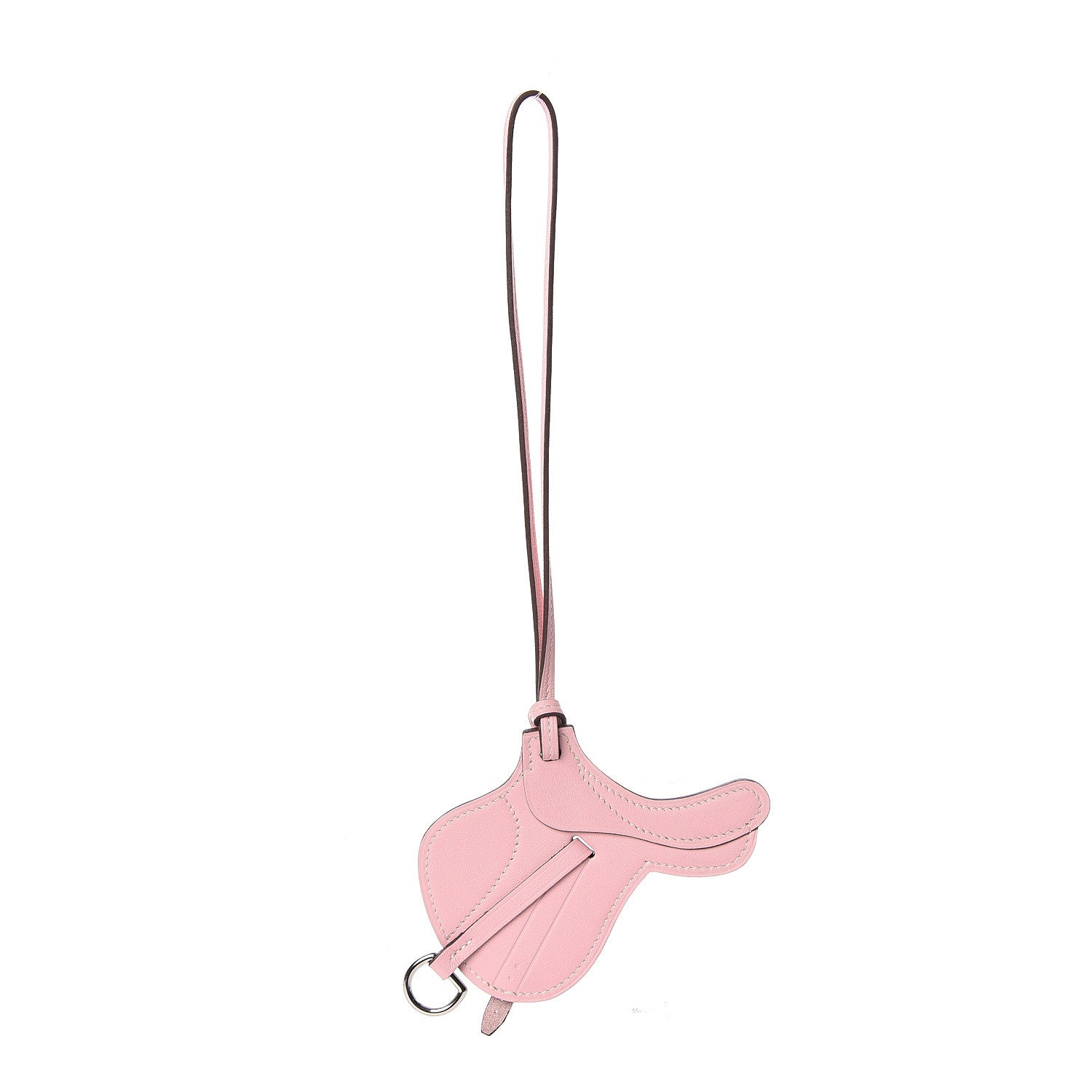 Hermes Swift Paddock Selle Horse Saddle Bag Charm Rose Sakura 1 of 4