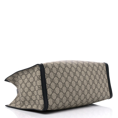 Gucci GG Supreme Monogram Medium Padlock Tote Black 4 of 12