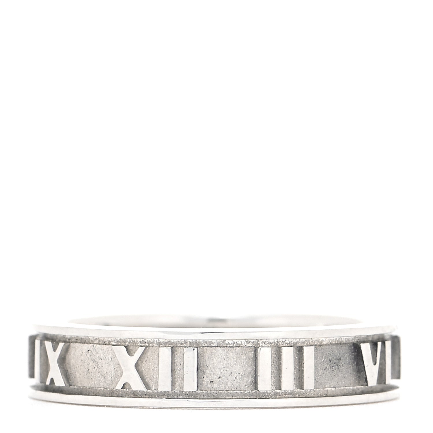 Tiffany Sterling Silver Narrow Atlas Ring 50 5.25 1 of 5