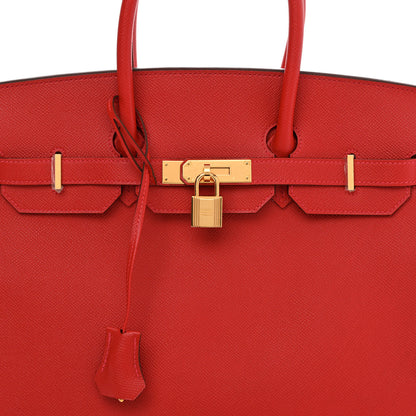 Hermes Epsom Birkin 35 Rouge Casaque 8 of 14