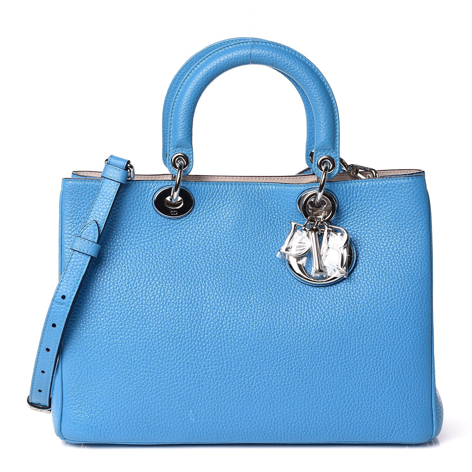 Christian Dior Bullcalf Medium Diorissimo Tote Bleu Nosy 4 of 18