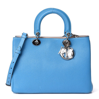 Christian Dior Bullcalf Medium Diorissimo Tote Bleu Nosy 4 of 18