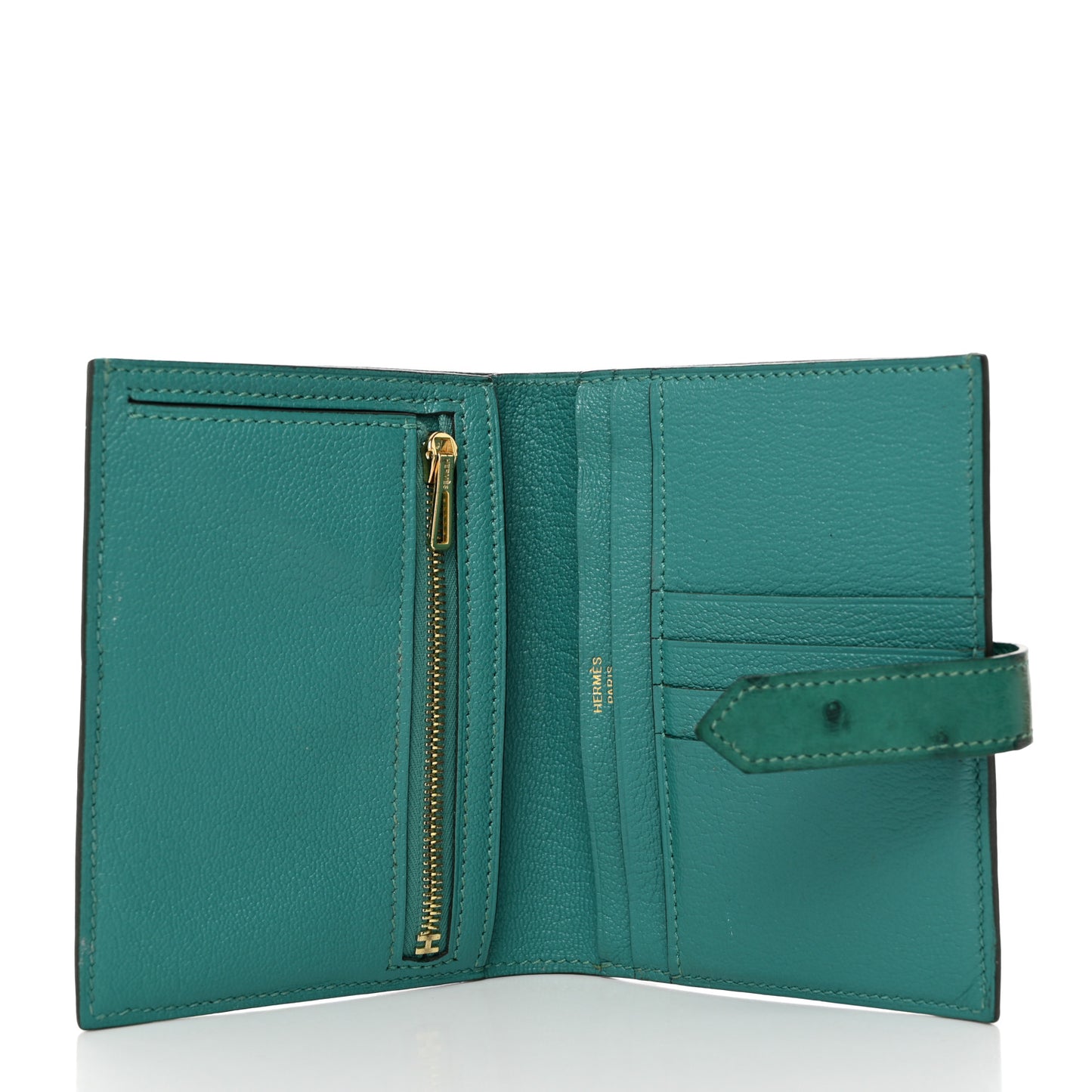 Ostrich Bearn Compact Wallet Vert Vertigo