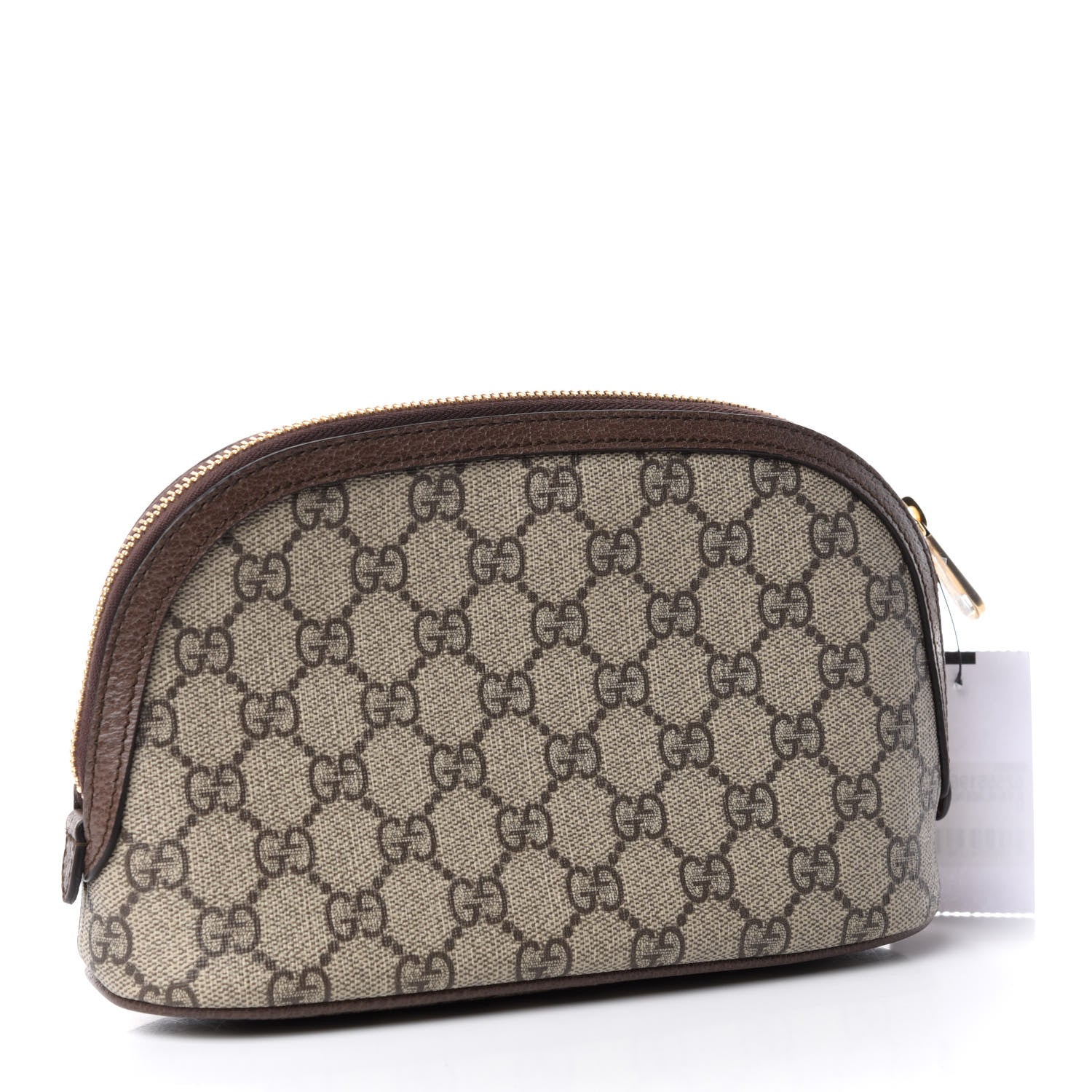 Gucci GG Supreme Monogram Textured Calfskin Web Large Ophidia Cosmetic Case Beige Ebony New Acero 3 of 7