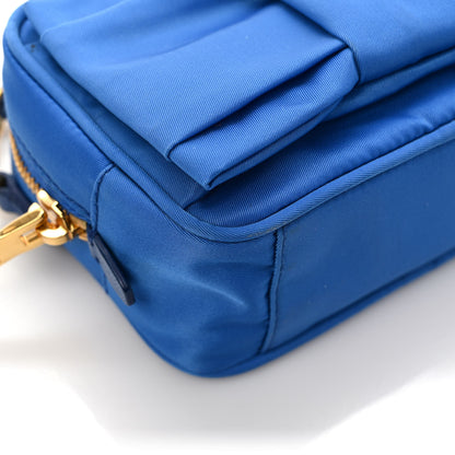Prada Tessuto Nylon Bow Camera Bag Blue 7 of 10