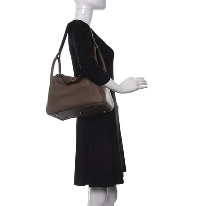 Hermes Taurillon Clemence Lindy 30 Etoupe 2 of 9
