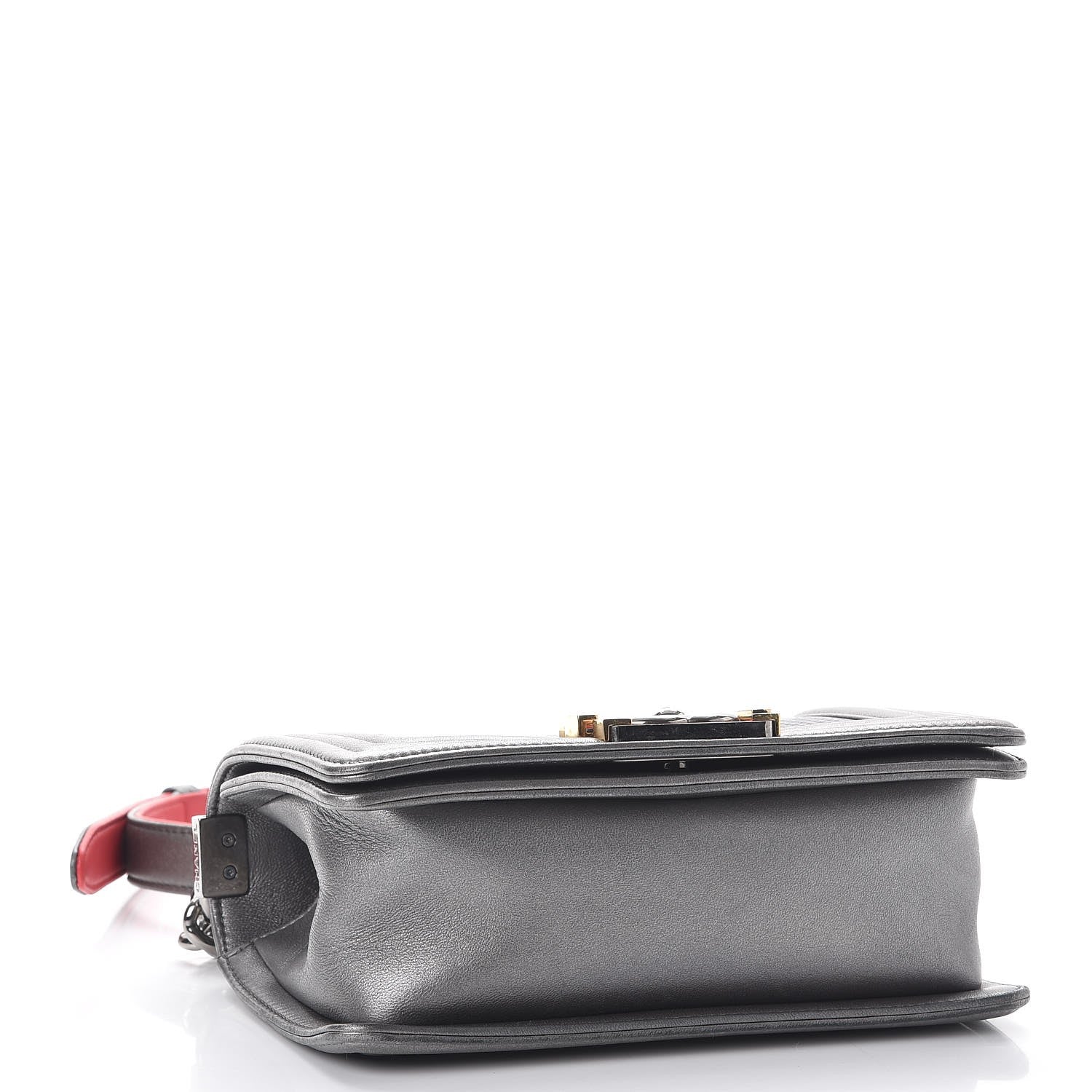 Chanel Lambskin Embossed Small Cube Boy Flap Grey 4 of 7