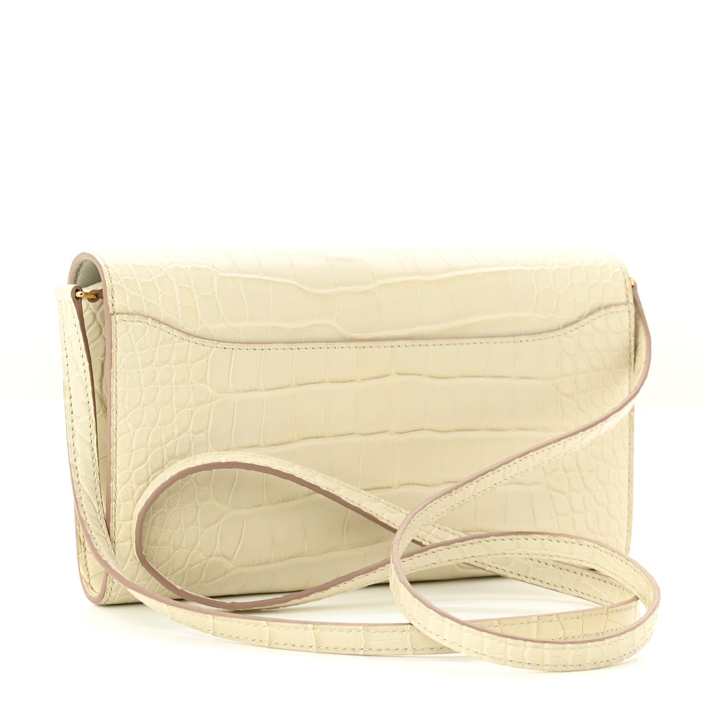 Matte Alligator Constance Long To Go Wallet Beton