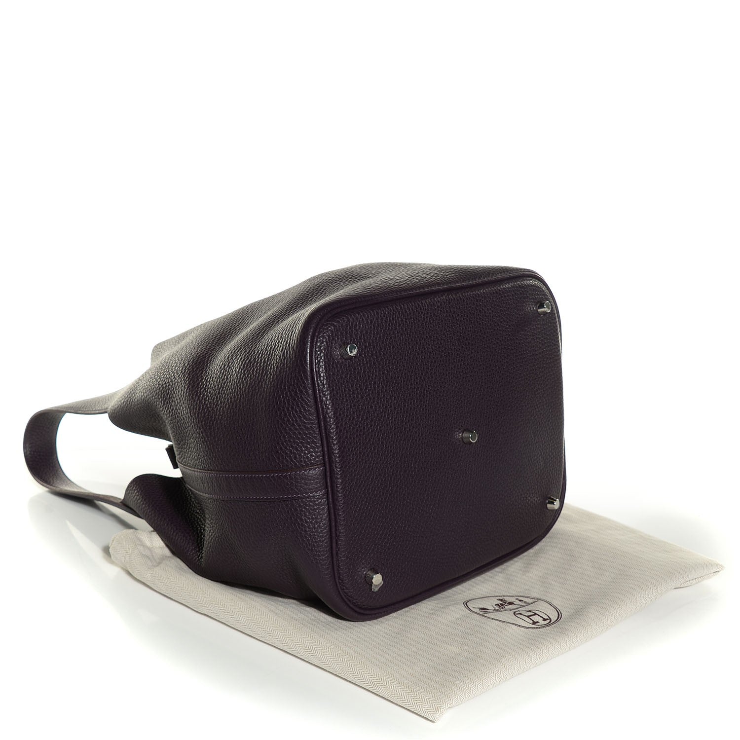 Hermes Taurillon Clemence Picotin Lock GM Raisin 4 of 15