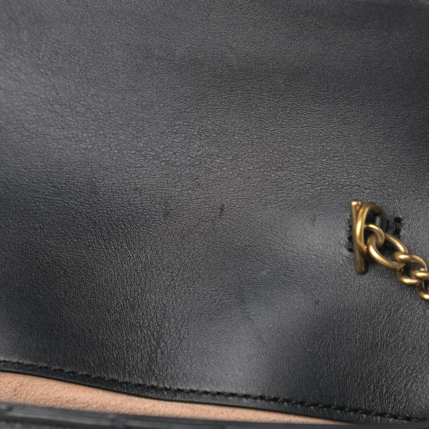 Gucci Calfskin Matelasse Super Mini GG Marmont Shoulder Bag Black 11 of 14