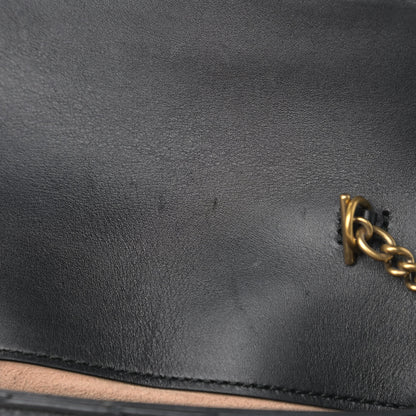 Gucci Calfskin Matelasse Super Mini GG Marmont Shoulder Bag Black 11 of 14