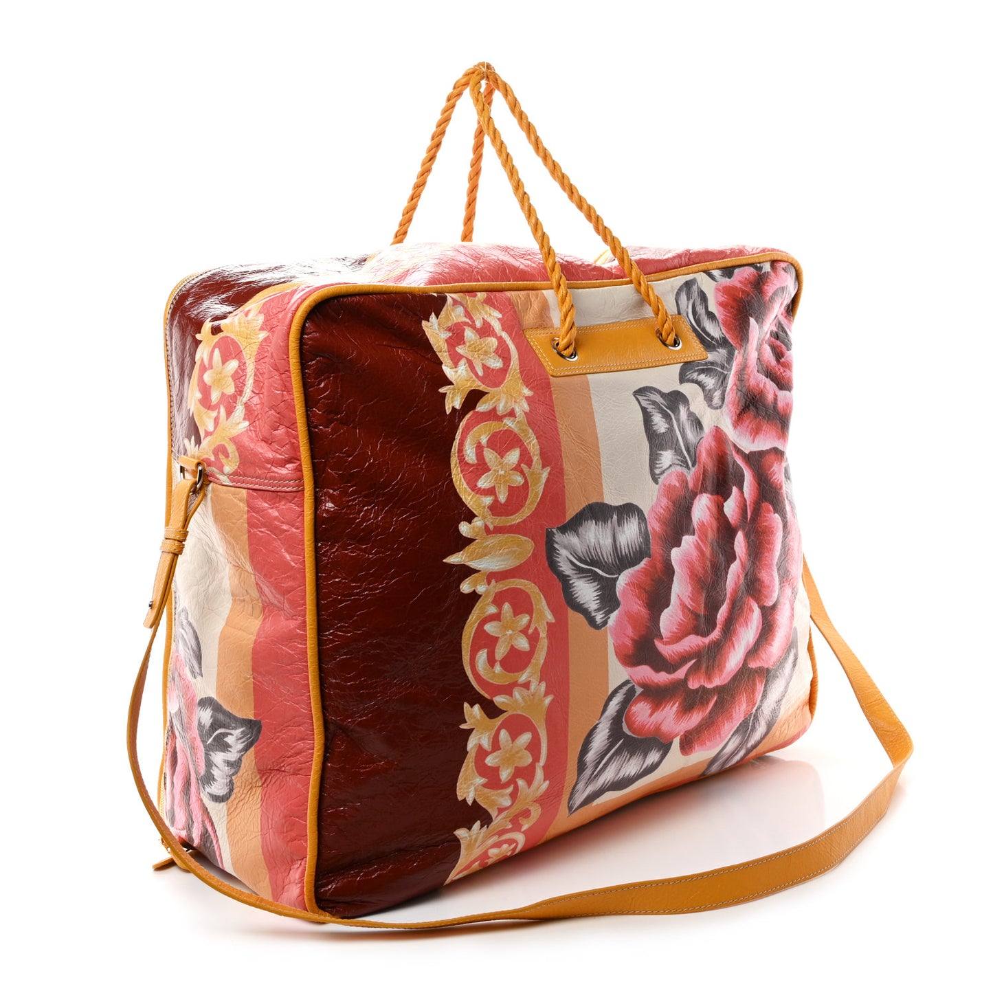 Agneau Floral Print Large Blanket Square Tote Multicolor