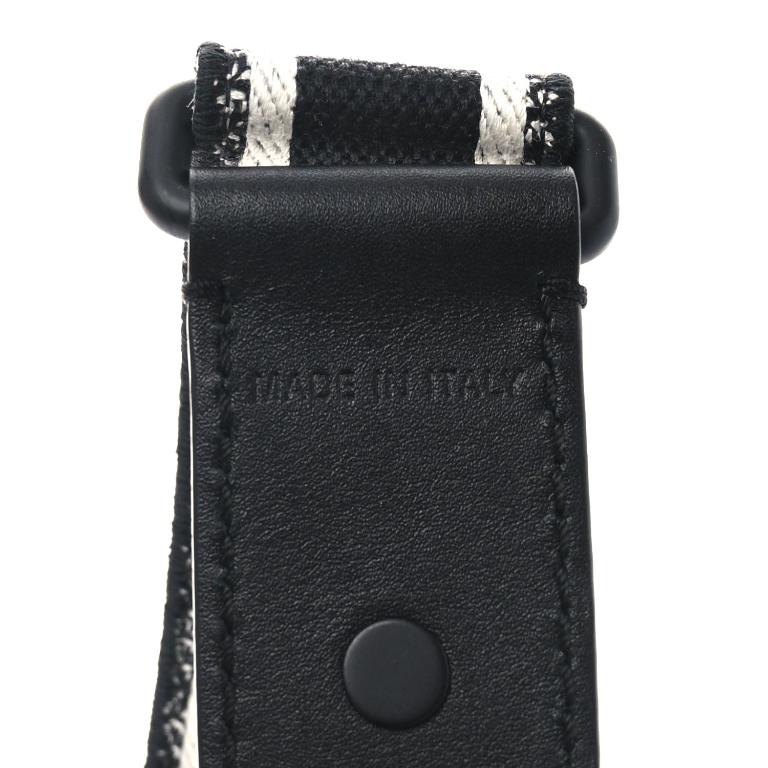 Christian Dior Canvas Embroidered Shoulder Strap Black Ultramatte 4 of 5