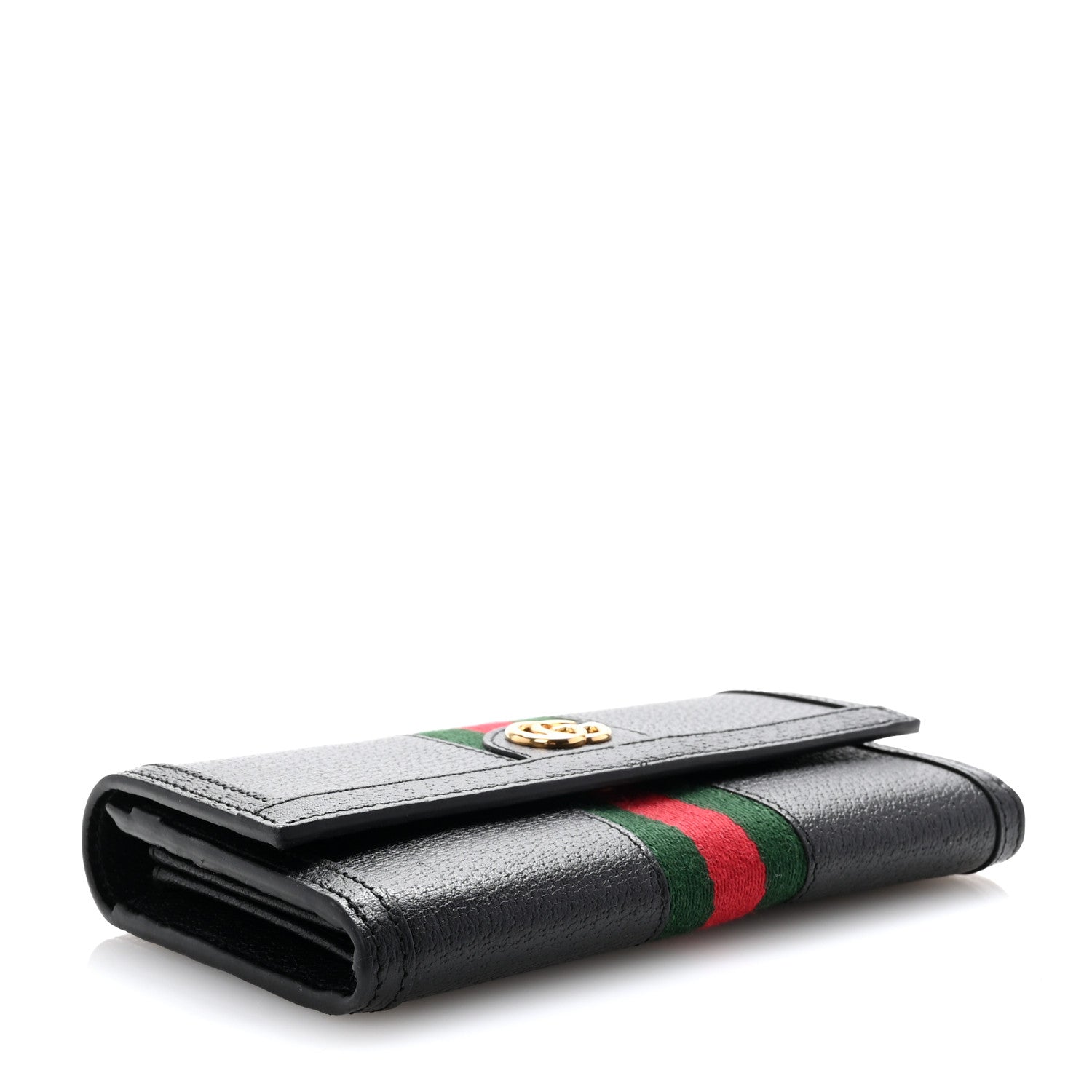 Gucci Calfskin Web Ophidia Continental Wallet Black 4 of 6