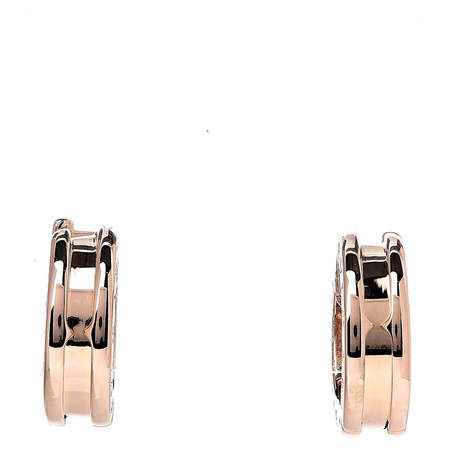 Bulgari 18K Rose Gold Small B.Zero1 Hoop Earrings 1 of 6