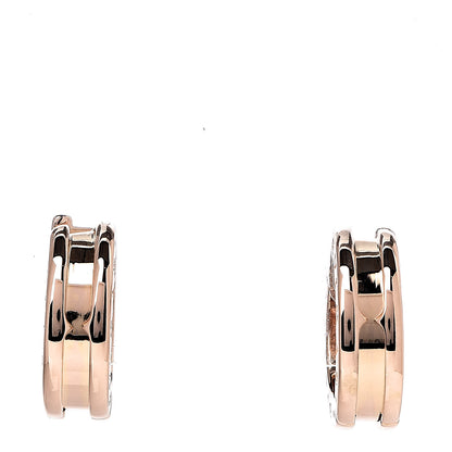 Bulgari 18K Rose Gold Small B.Zero1 Hoop Earrings 1 of 6