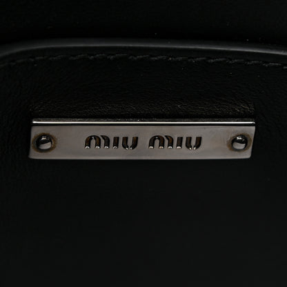 Miu Miu Lizard Embossed Calfskin Studded Jewel Buckle Dahlia Shoulder Bag Roccia 6 of 17