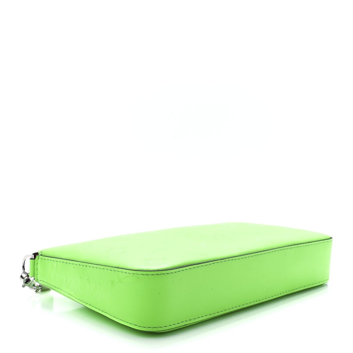 Calfskin Loubila Loubinthesky Chain Clutch Neon Green