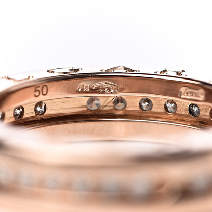 Bulgari 18K Rose Gold Diamond B.Zero1 Band Pave Ring 50 5.25 7 of 8