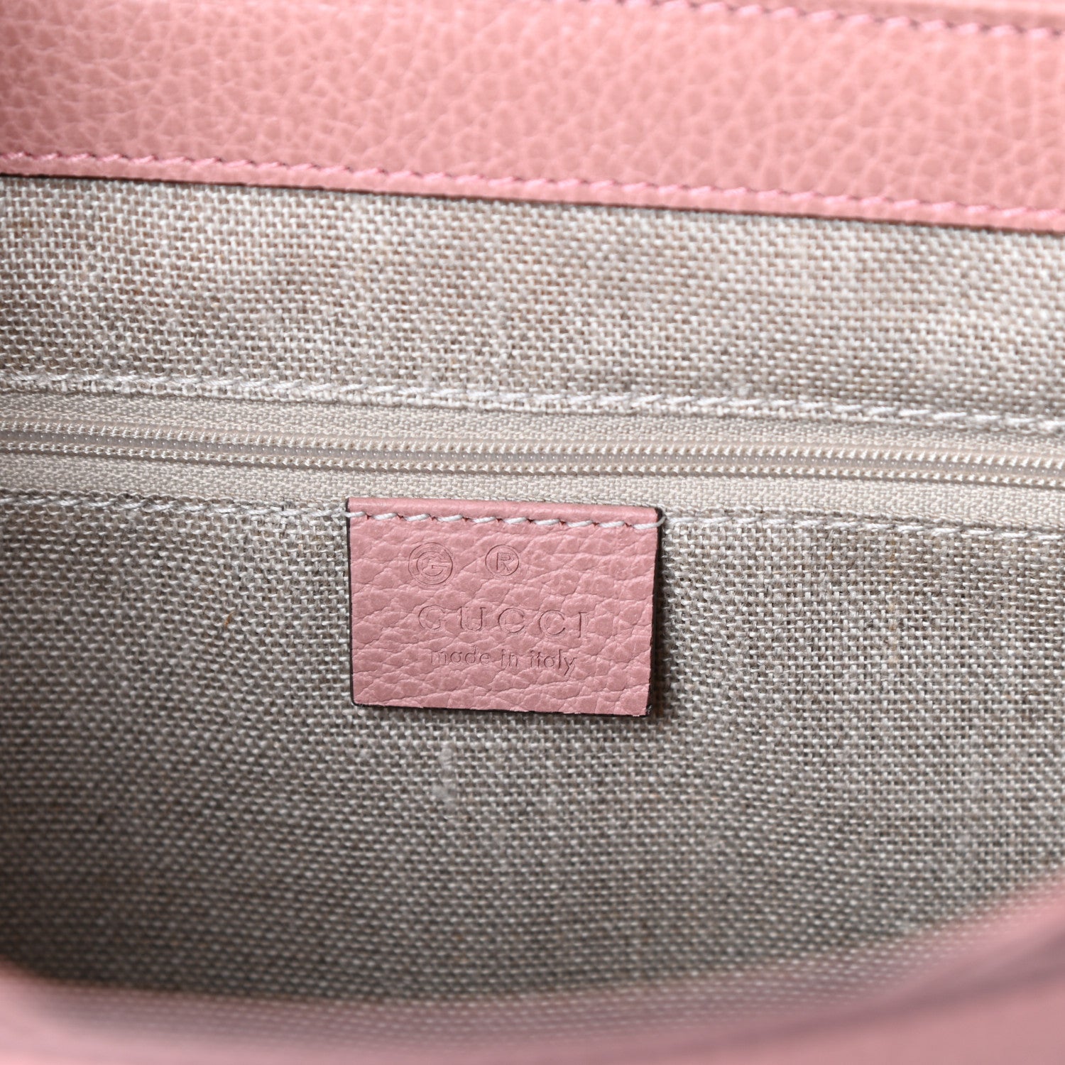 Gucci Dollar Calfskin Medium Interlocking G Top Handle Shoulder Bag Soft Pink 6 of 9