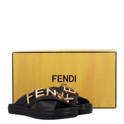 Fendi Vitello Womens Fendigraphy Slide Sandals 36 Black 11 of 11