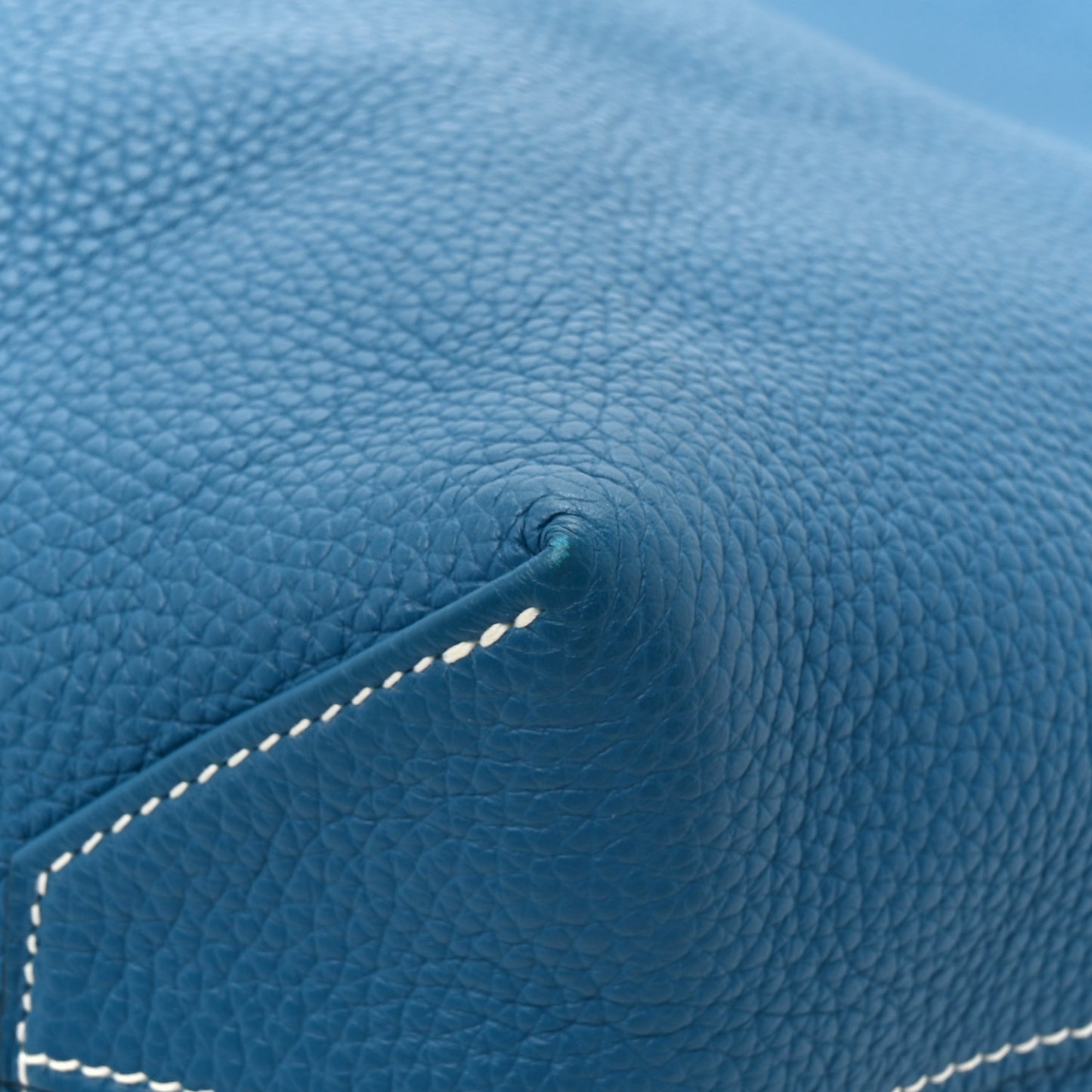 Taurillon Clemence Double Sens 36 Reversible Tote Bleu Sapphire Izmir