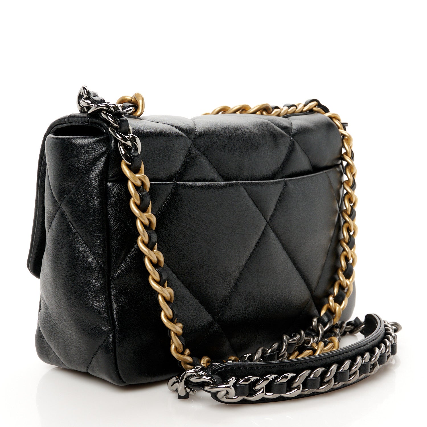 Chanel Lambskin Quilted Medium Chanel 19 Flap Black 3 of 10
