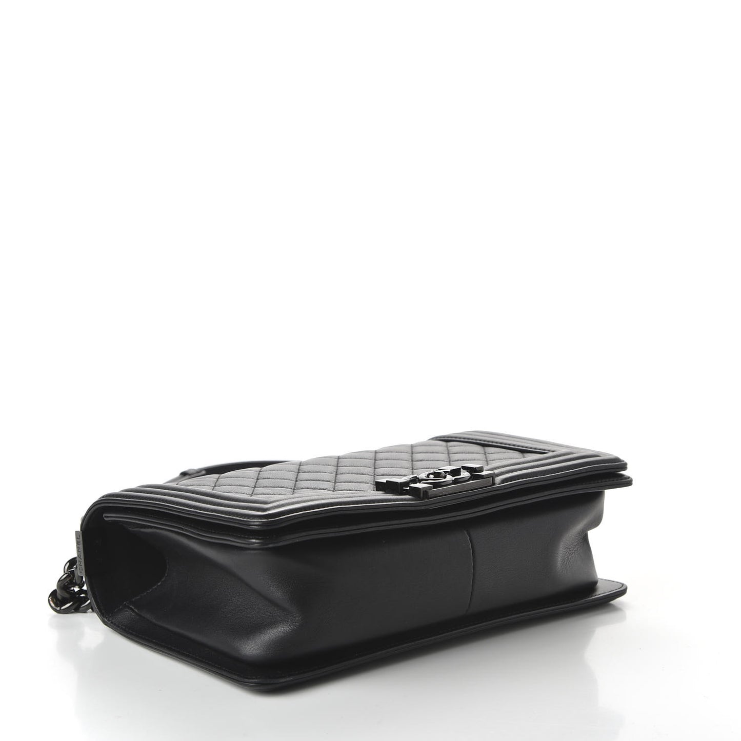 Calfskin Quilted Medium Boy Flap So Black