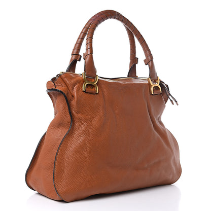 Chloe Calfskin Large Marcie Satchel Tan 3 of 11
