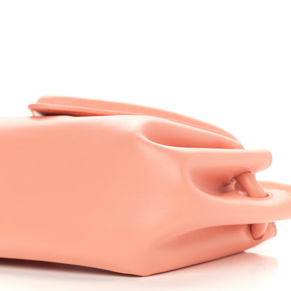 Bottega Veneta Lambskin Small Beak Triangle Flap Shoulder Bag Peachy Silver 9 of 9