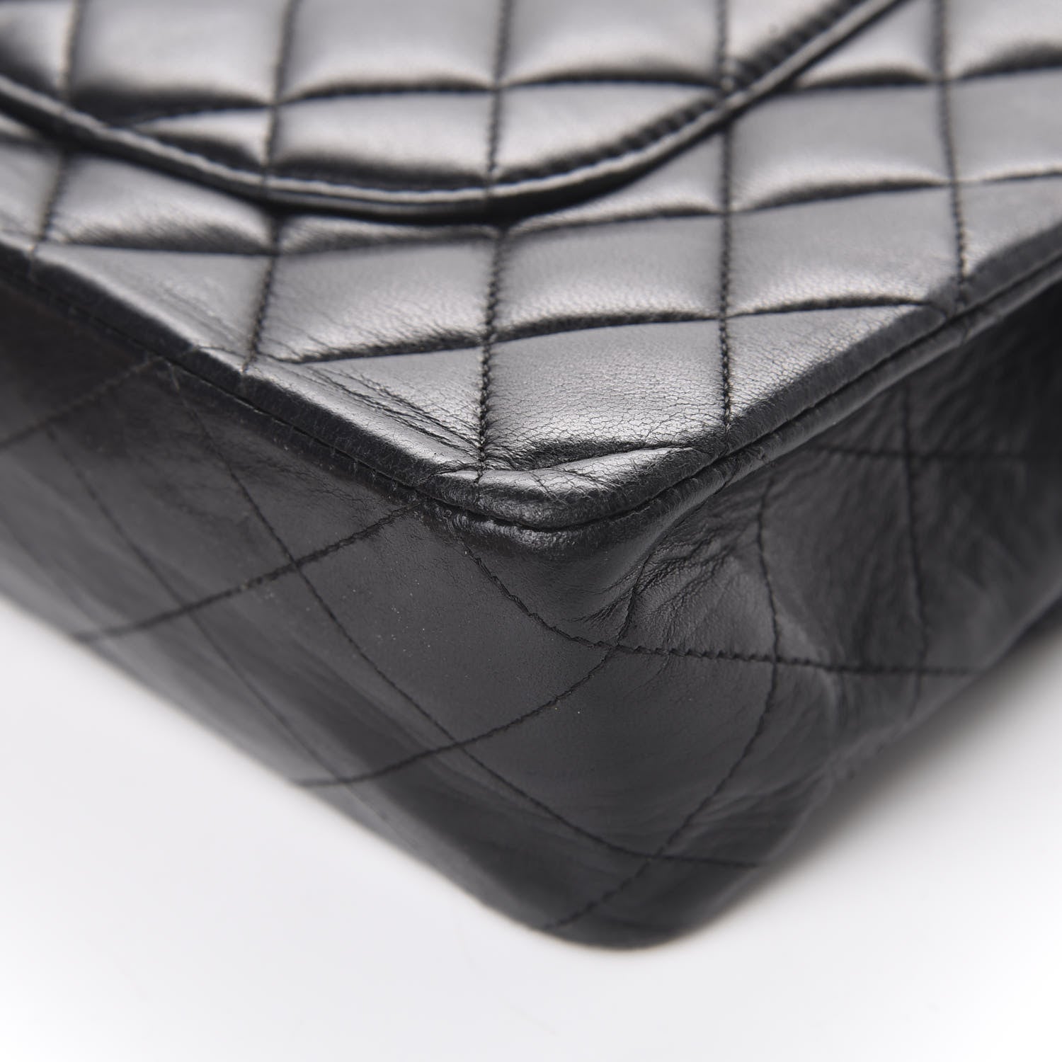 Chanel Lambskin Quilted Medium Double Flap Black 10 of 22