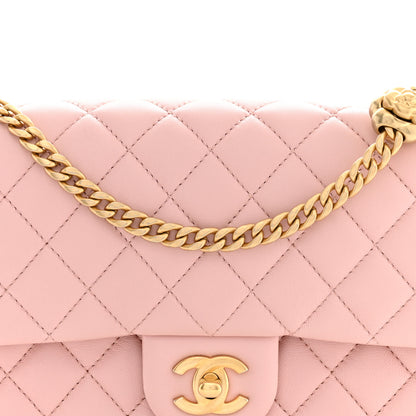 Chanel Lambskin Quilted Small Sweet Camellia Flap Light Pink 8 of 12