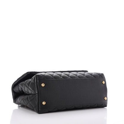 Chanel Caviar Quilted Small Coco Handle Flap Black 4 of 8