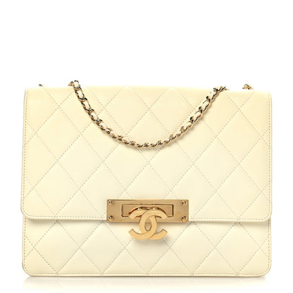 Chanel Lambskin Quilted Medium Golden Class Flap White 1 of 10