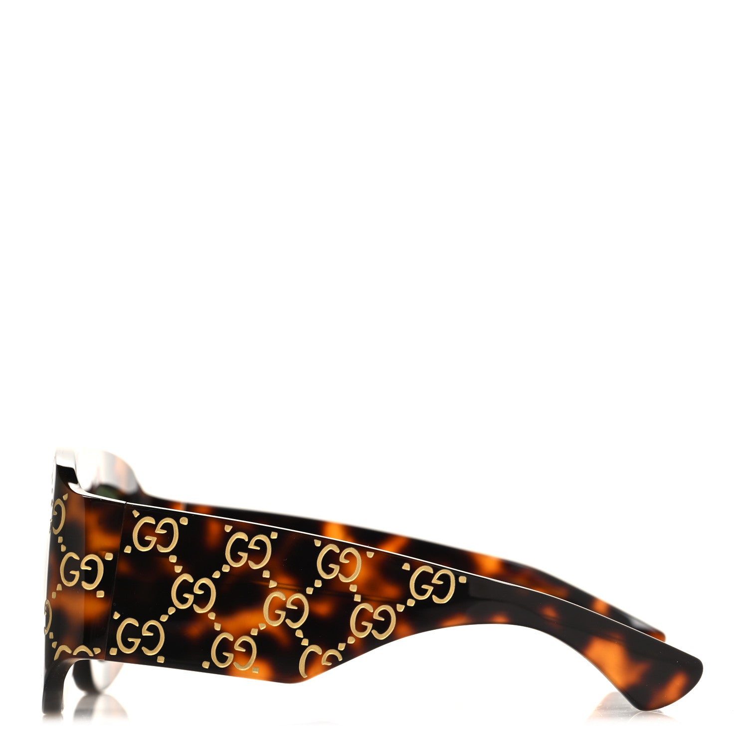 Gucci Acetate Monogram Shield Sunglasses GG0983S Havana 3 of 7