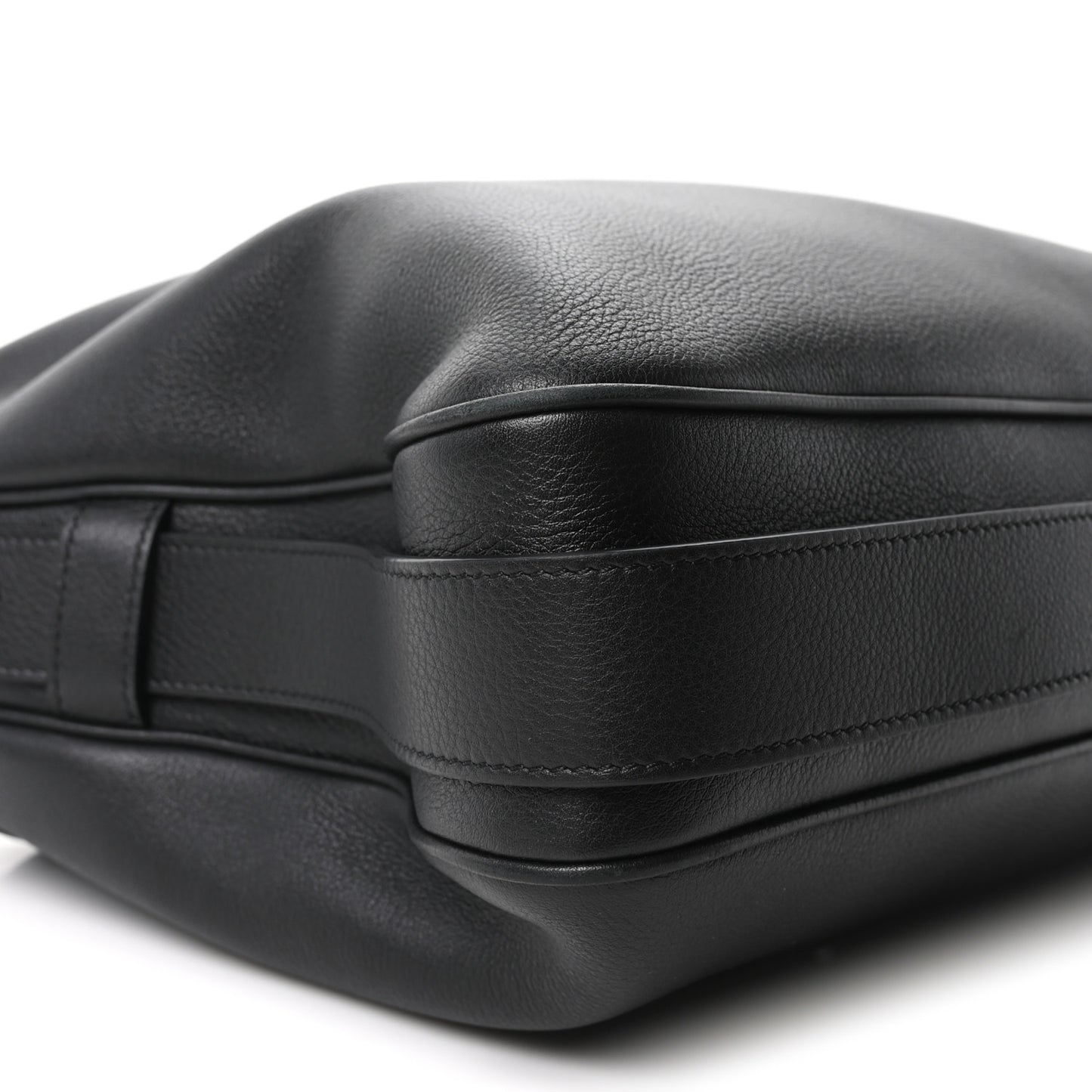 Supple Calfskin Large Romy Shoulder Bag Black